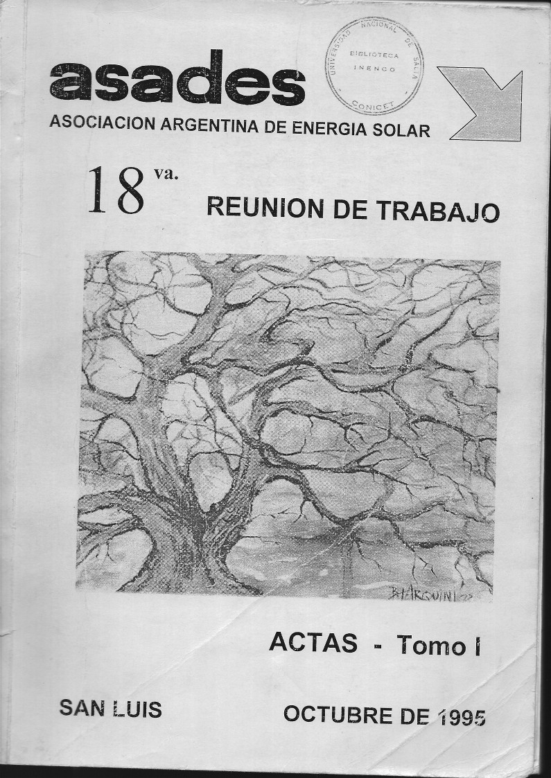 					Ver Núm. 1 (1995): ASADES '95 Asociación Argentina de Energía Solar "Energías limpias para un desarrollo sustentable"
				