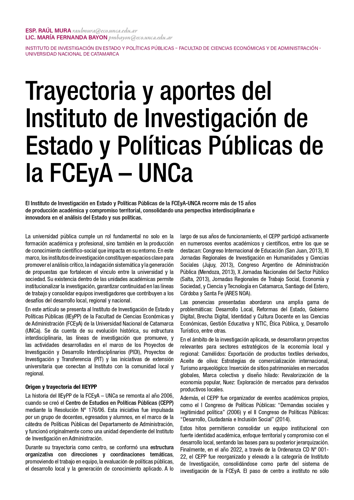 trayectoria